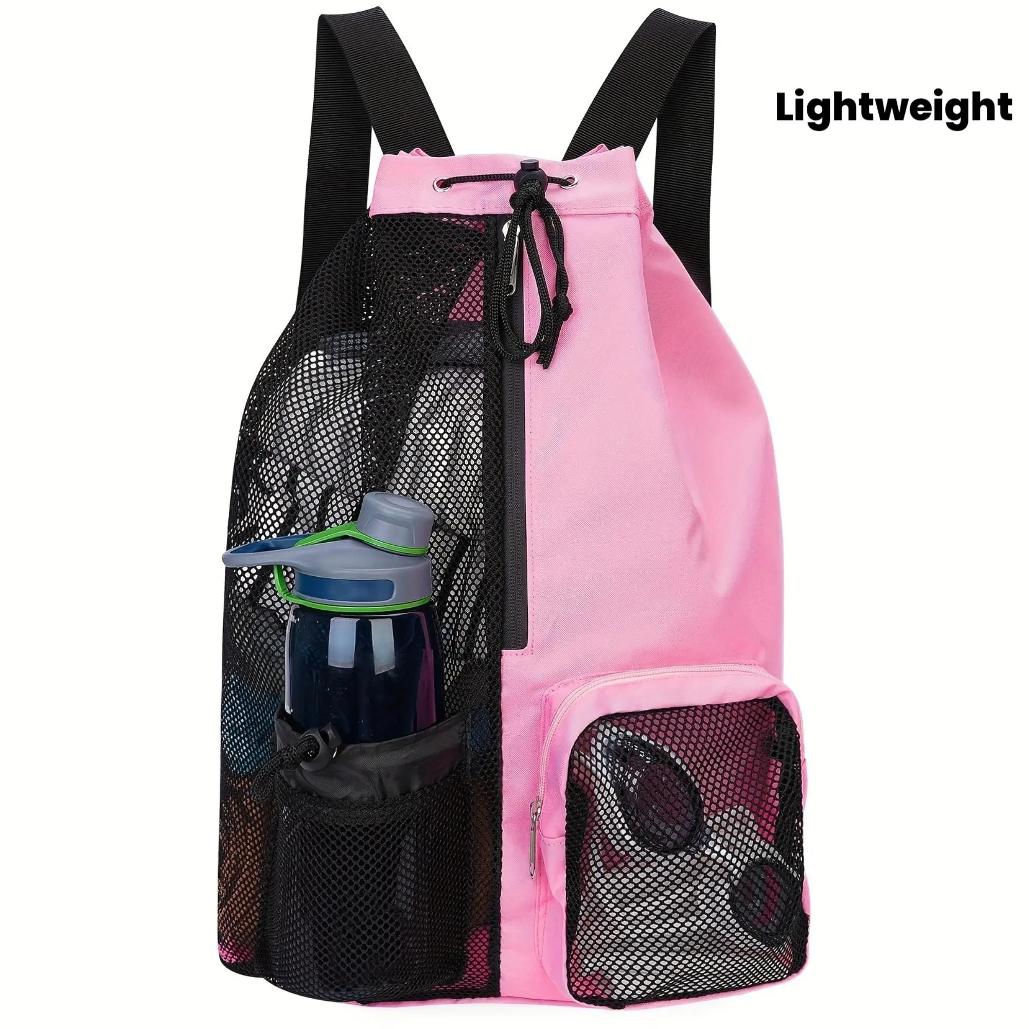 Quick-dry Swim Bag | Mesh Drawstring Backpack, Sports Backpack, Best Travel Backpack for School with Wet Pocket for Swimming, Gym, and Workout Gear, Lightweight Beach Bag for Women and Men, Adjustable Drawstring