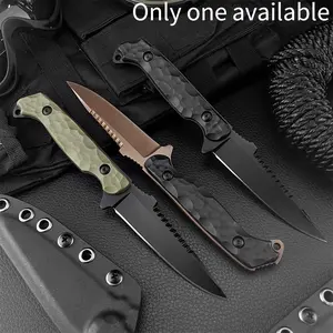 High-Quality Hiking Trekking Fixed-Blade Knife Outdoor Fishing Climbing Tool Sheath 7Cr13Mov Blade Nylon Handle Holiday Gift