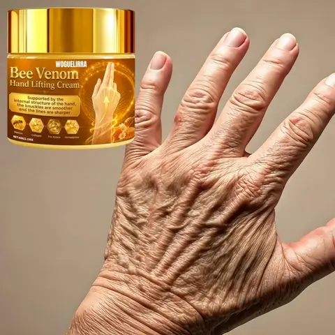 Bee Venom Hand Lifting Cream with 65% Urea, Bee Venom, Vitamin C & E, Lighten Dark Spots, Smooth Wrinkles, Tighten Skin, Nourish Hands, Moisturizing Hand Cream