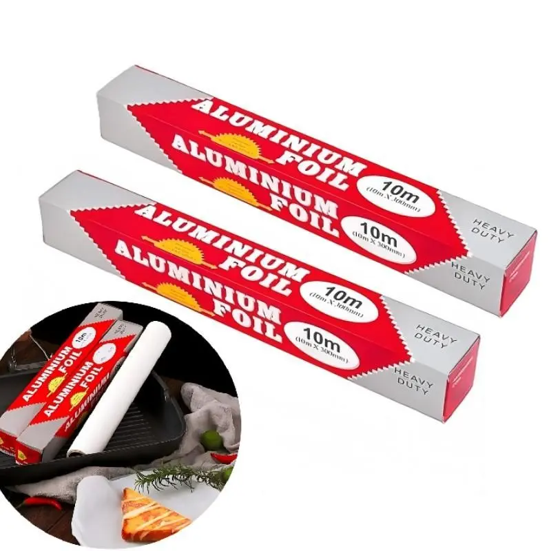 2 Rolls Aluminum Foil, 11.8in*32.8ft per roll, Multi-Purpose Kitchen Foil, Sturdy & Lightweight, Ideal for Cooking, Baking, BBQ, Food Wrapping, Storage