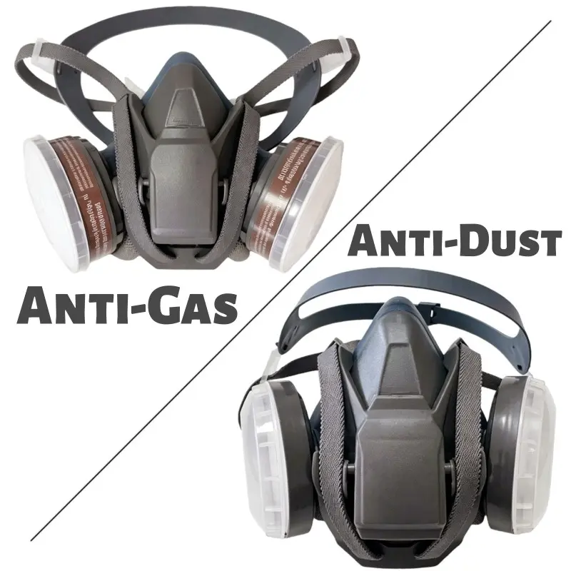 Reusable Half Face Mask with Clip, Dust & Toxic Protection, Effective Against Grinding Dust, Paint Fumes, Ideal for Construction, DIY Projects