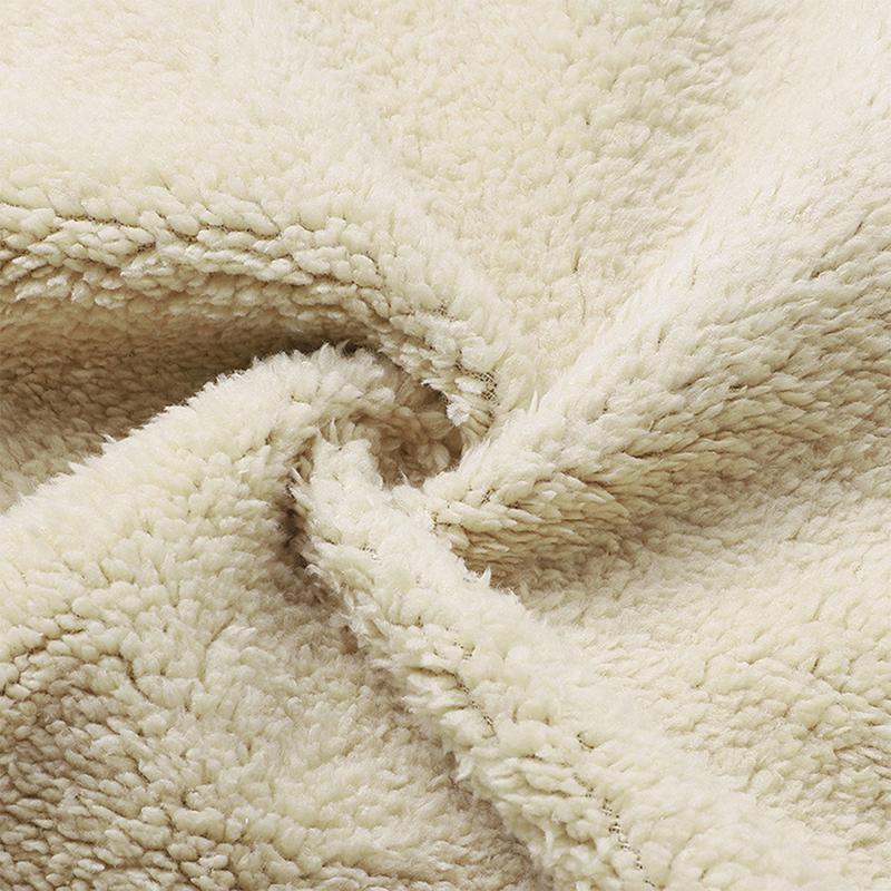 Men's winter fleece hooded thickened lambswool warm zipper cardigan, casual and versatile cold-proof jacket Menswear Sweatshirts Tops Long Sleeve Bestie Beige Black Plain jackets heated jacket fur coat fleece jacket western clothing jackets heated jacket