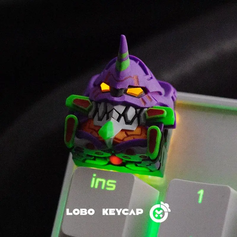 New Century Evangelion Cartoon Keycap Personalized Resin Drop Glue Esc Key Cross Axis For Mechanical Keyboard Fun Gift For Fan