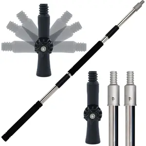 Paint Roller Extension Pole, 4ft to 12ft Multi-Purpose Splicing Adjustable Long Pole for Spider Brush Outdoor Spray Painting Roller Cleaning and Chandelier Replacement
