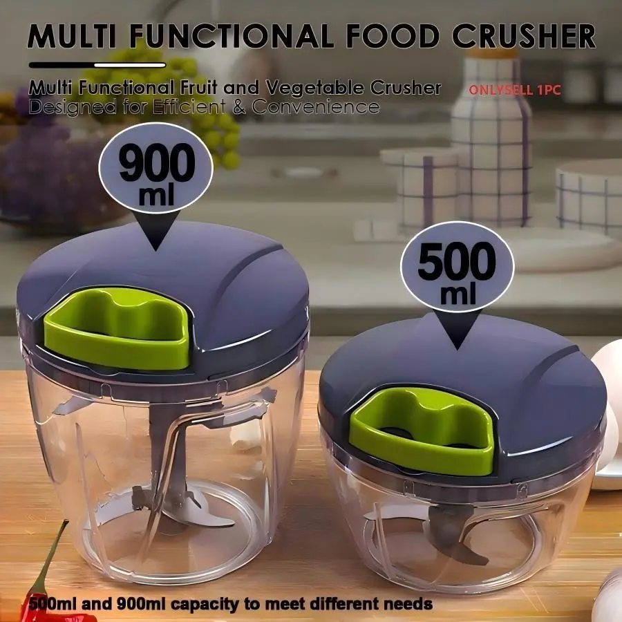 Household kitchen manual meat grinder, slicer, peeling tool, garlic chopper, crusher, vegetable grinder, chili onion cutter, RV kitchen, suitable for family scenes