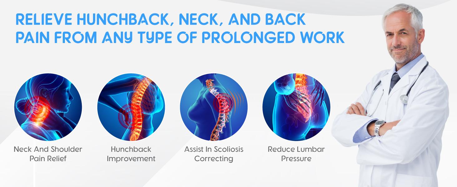 UGEM Posture Corrector for Women & Men – Adjustable Back Brace with Full Back Support, Shoulder Straightener for Spine Alignment, Scoliosis, Hunchback & Back Pain Relief (Black, Medium)