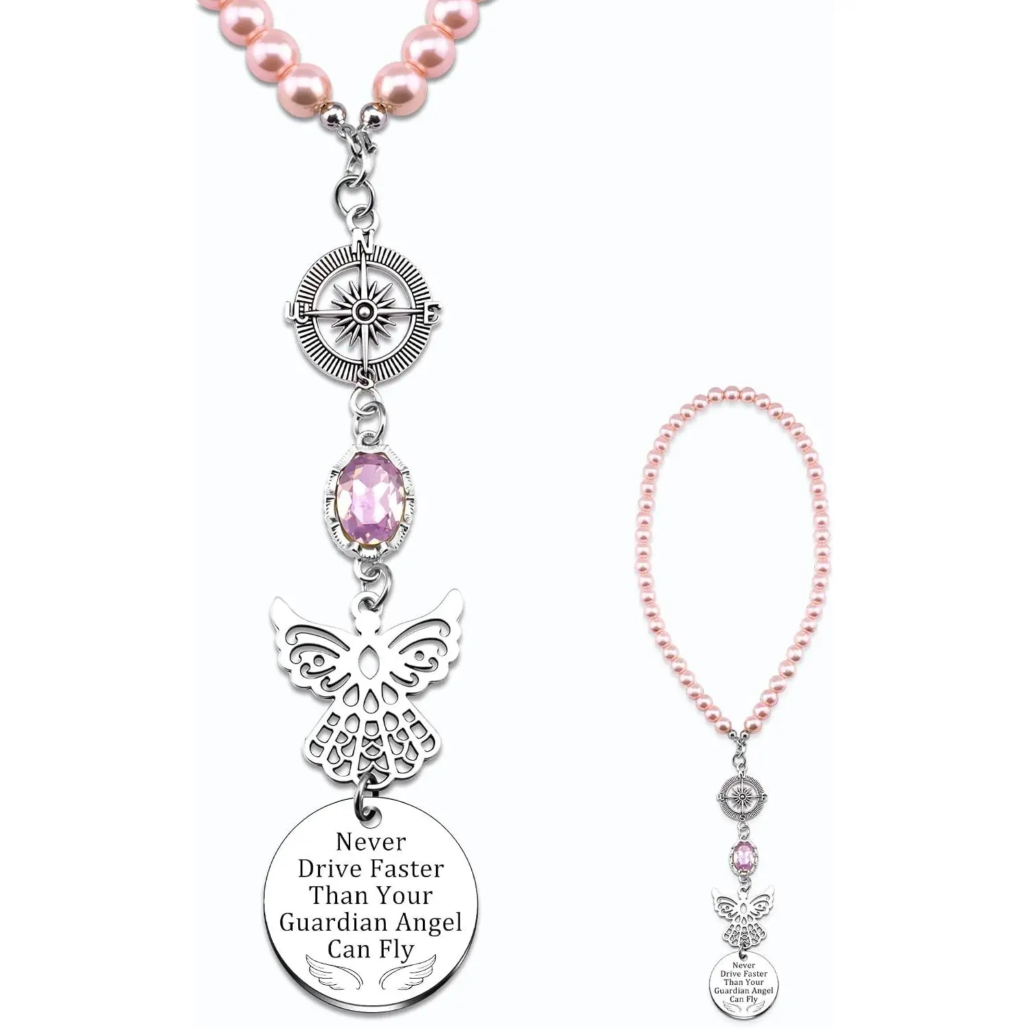 Rear View Mirror  Accessories for Women  Mirror  Accessories |  Driver Gifts for Teen Girls Daughter Niece Rear View Mirrors Guardian Angel for  Decor Charms