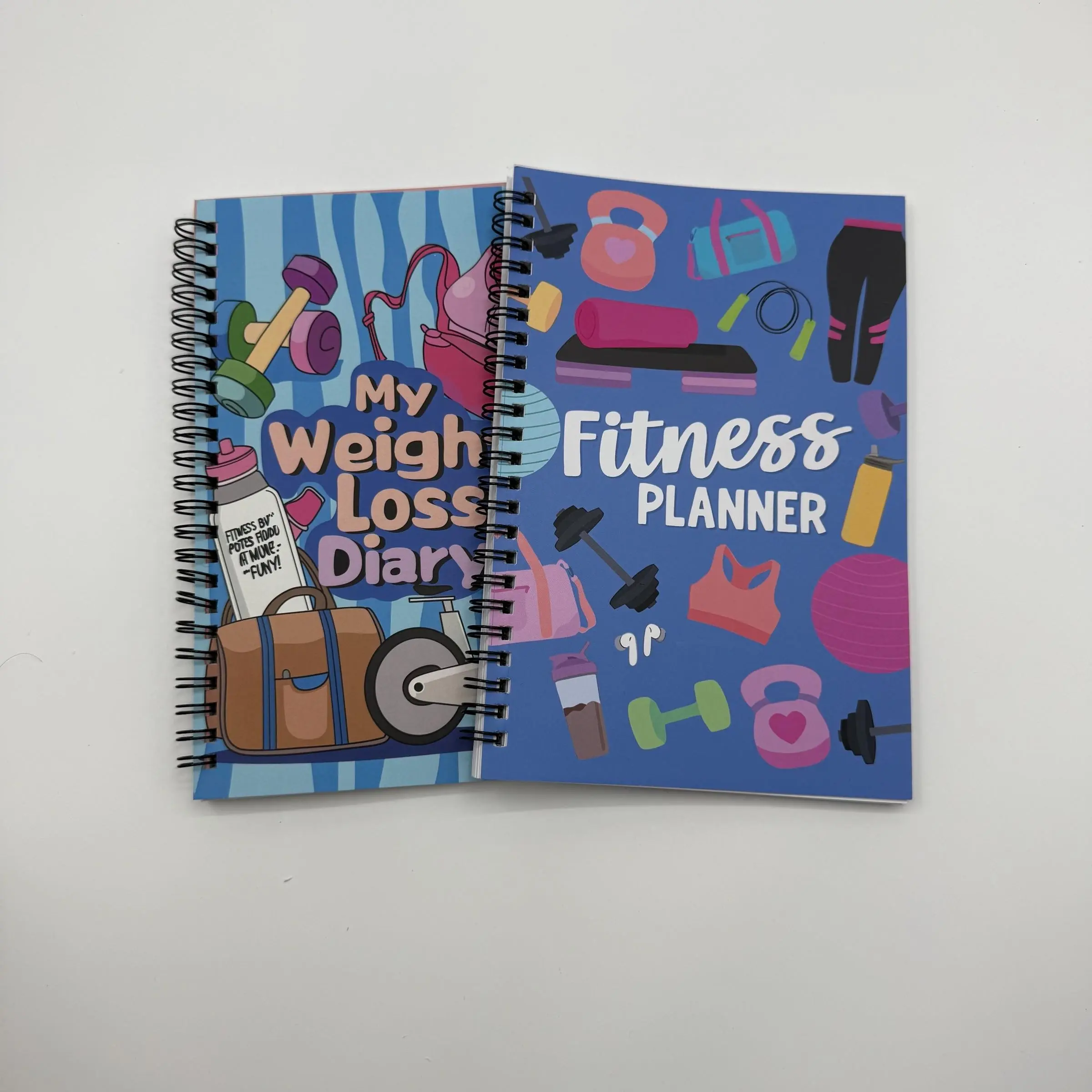 A5 Weight Loss Journal, 104 Pages, Fitness Design, Daily Weekly Diet Tracker, Progressive Meal Plan, Goal Tracker, Self-Discipline Guide, Meal Planner Notebook