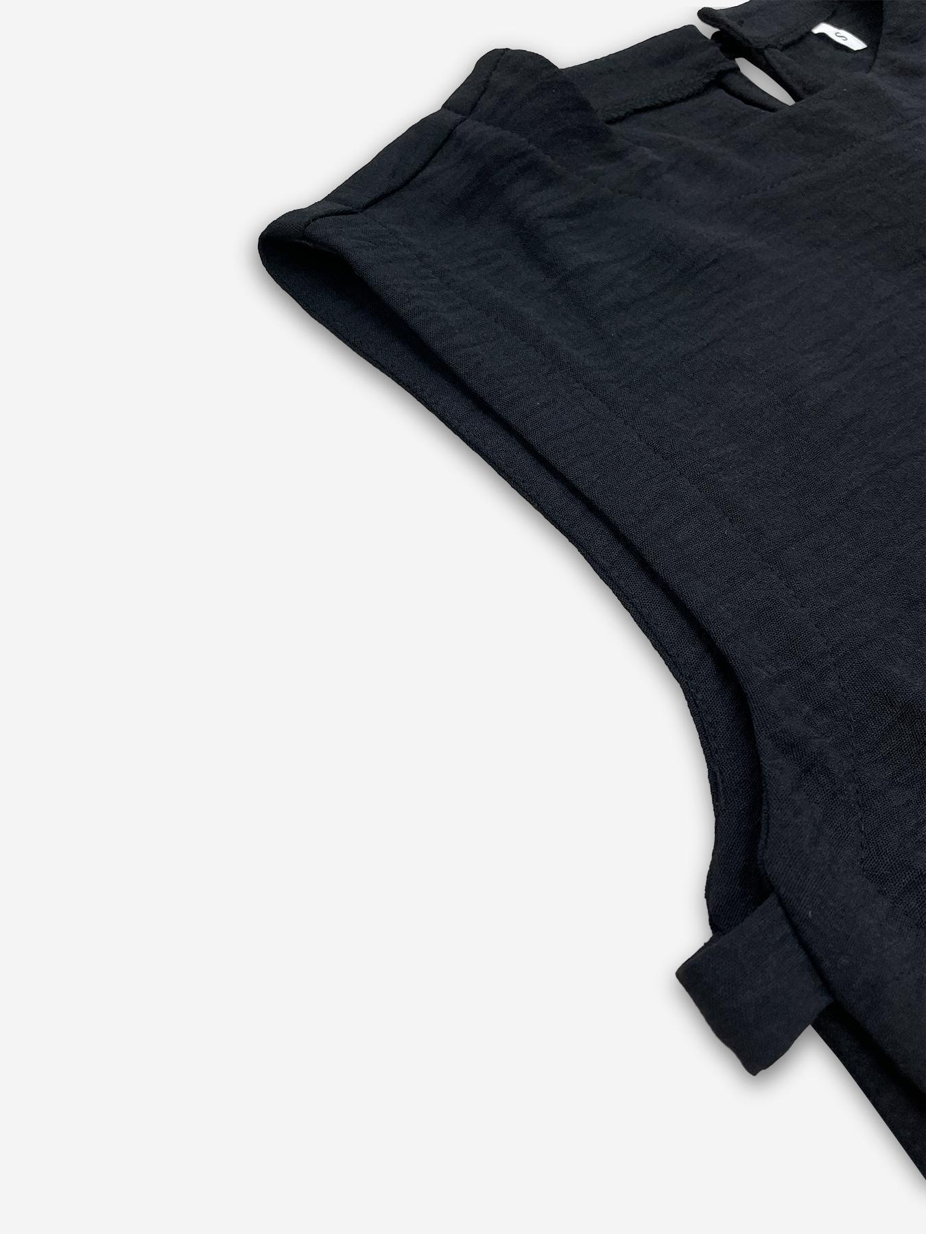 2025 Women's 2PCS Set - Sleeveless Side Cutout Crop Top & Wide-Leg Pants | Loose Fit, Elastic Waist w/Pockets | OOTD for Spring/Summer/Autumn | Office, Commute & Daily | All Body Types | #Fashion2025 #WorkWardrobe #LoungeElegance