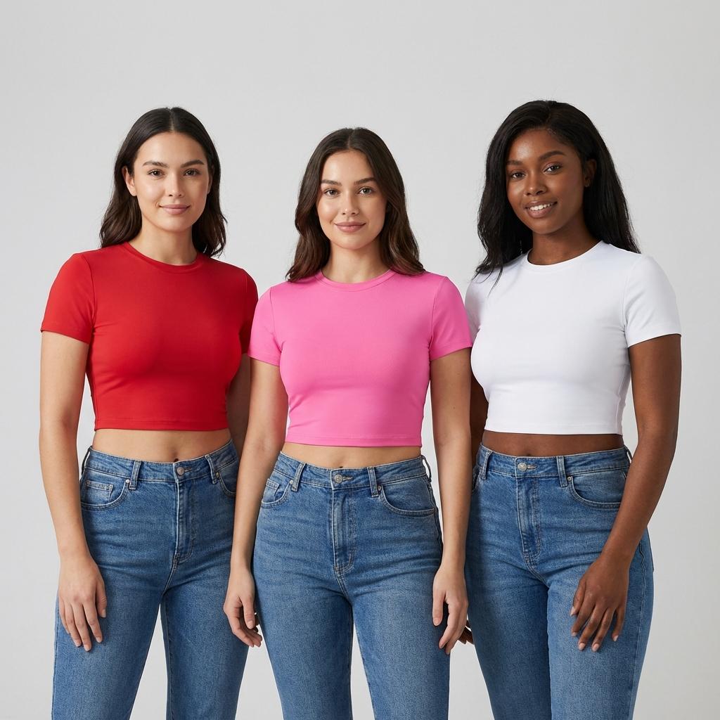 Women short Sleeve T Shirt summer Solid Slim Fit Casual Shirts Female Pullovers Basic Tee Clothes Street wear Crop Tops