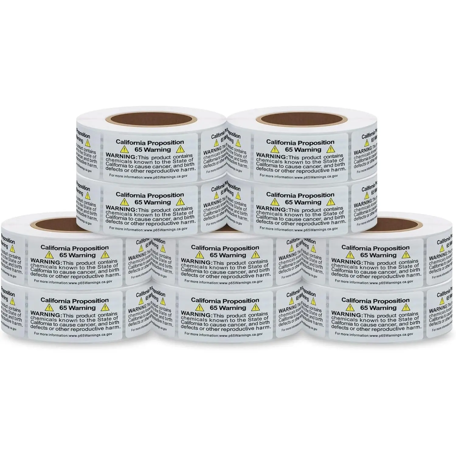 California Prop 65  Labels, 1×2 Inch P65  Consumer Alert Sign  Safety Self Adhesive Stickers - 500 Labels Per Roll (10 Rolls)