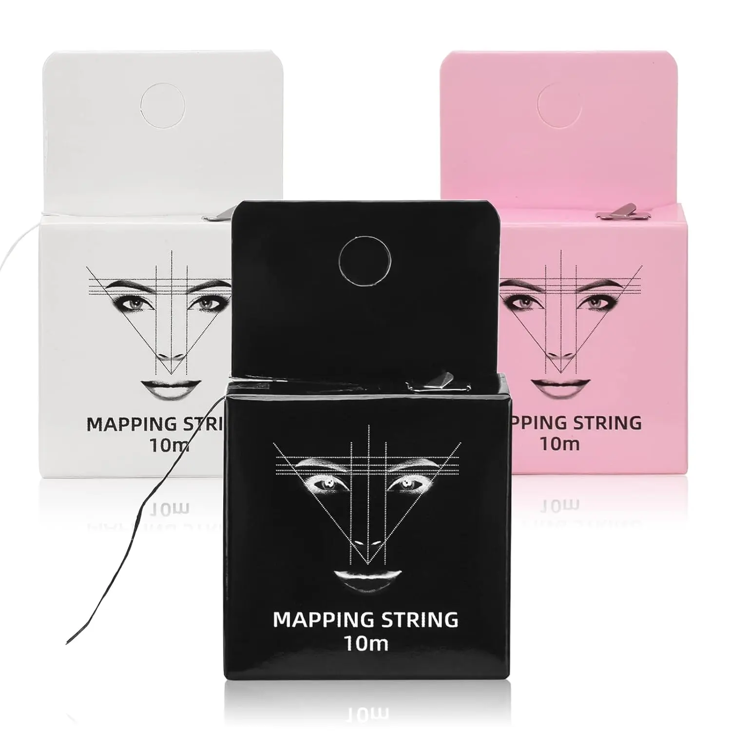 Disposable Pre-Inked Brow Mapping String 10m Eyebrow Measuring Marking Line Tool for Microblading Permanent Makeup Supplies