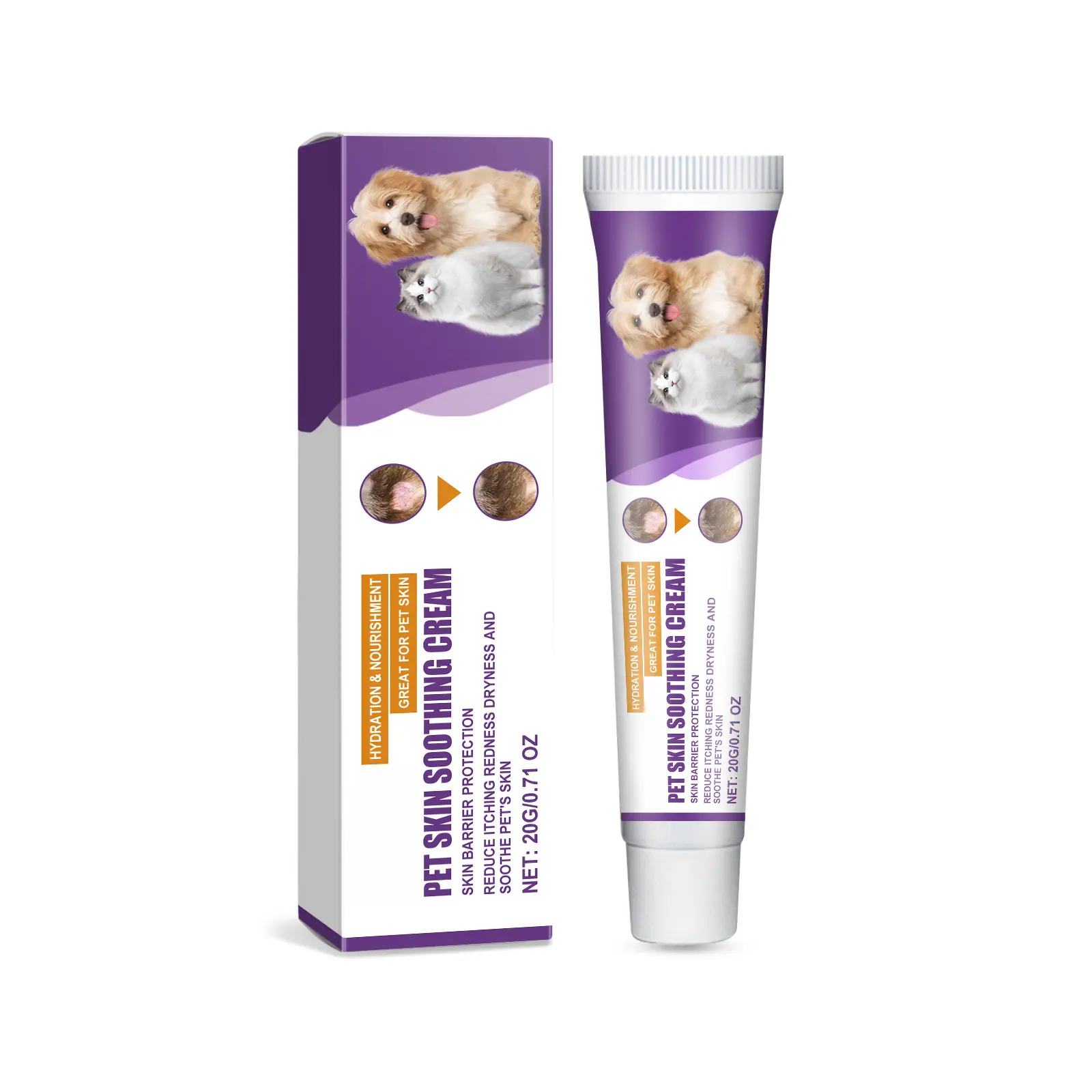 Gentle Pet Skin Care Ointment - Full-Body Dog & Cat Grooming Balm for Soothing Irritated Skin, Relieving Discomfort, Quick-Acting Formula with Subtle Scent