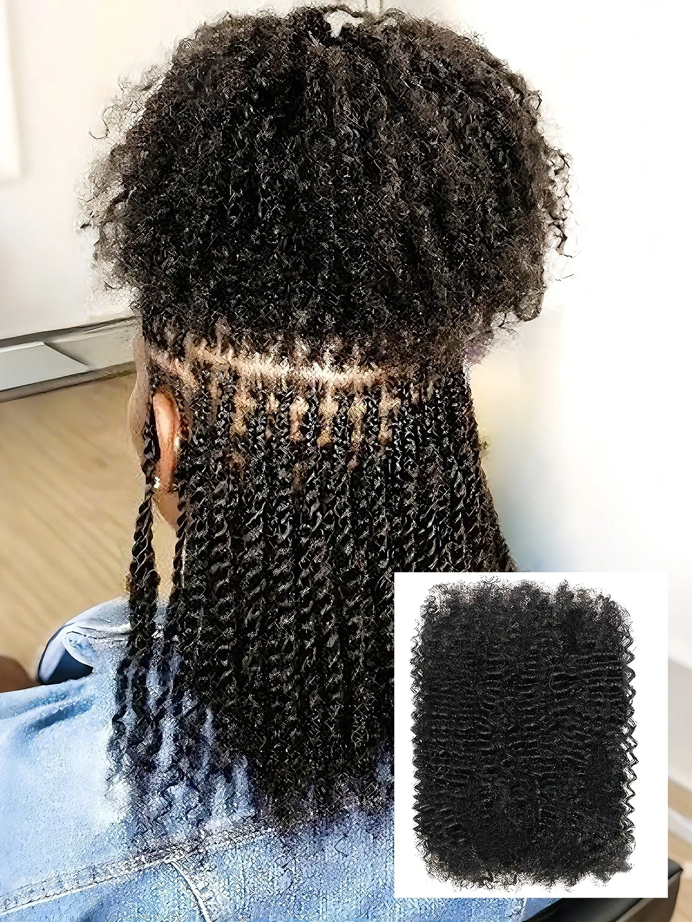 Afro Kinky Bulk Human Hair Extensions, Natural 30g/pcs, Lightweight for Braiding, Styling, Everyday Wear