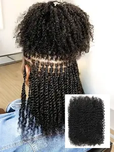 Afro Kinky Bulk Human Hair Extensions, Natural 30g/pcs, Lightweight for Braiding, Styling, Everyday Wear