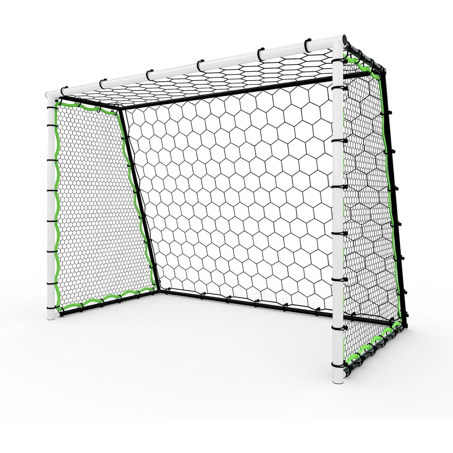 Garvee 3-in-1 Soccer Goal Training Set – 7x5FT Rebounder Net & 2 Pack 6x4FT Portable Goals, Balls, Pump, Cones, Carry Bag – Practice Equipment for Youth & Kids Indoor Outdoor