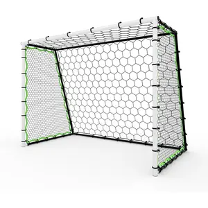 Garvee 3-in-1 Soccer Goal Training Set – 7x5FT Rebounder Net & 2 Pack 6x4FT Portable Goals, Balls, Pump, Cones, Carry Bag – Practice Equipment for Youth & Kids Indoor Outdoor