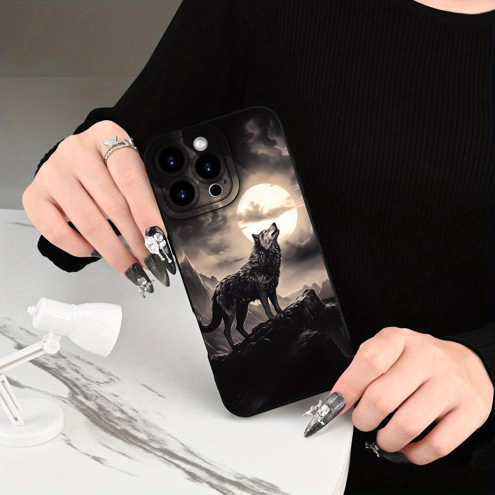 creative wolf howl pattern phone case for iPhone 16/15/14/13/12/XS/ Plus/Pro/Max/Mini - stylish design suitable for both men and women, perfect gift for friends, family, boyfriend or girlfriend