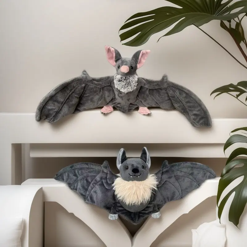 New 25cm Halloween Plushy Stuffed Bat Doll Plush Throw Pillow For Boys and Girls Christmas Halloween Decoration Holiday Gifts