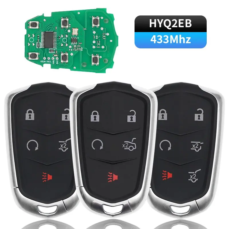 HYQ2EB Smart Car Key For Cadillac Escalade ESV ATS CTS SRX XTS 433MHz ID46  5/6 Buttons Remote Fob