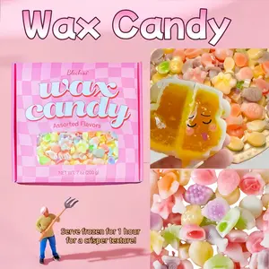 Vintage Wax Bottle Candy Drinks Filled with Flavored Syrups  (Cherry, Orange, Lemon, Blue Raspberry, and Green Apple Flavors)  oodles wax candy gift tiktok candy holiday gift nostalgic snack Sweet Fruit