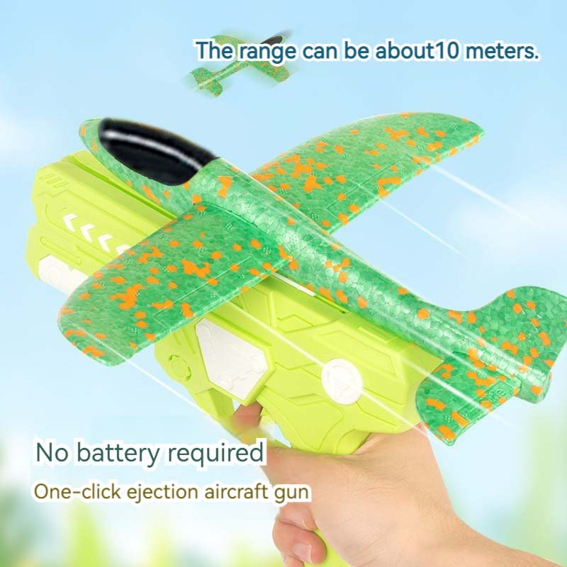 Colorful Durable Foam Airplane Launcher Toy, 1 Set Outdoor Fun Handheld Hand-Throwing Airplane Toy, Outdoor Sports Toy for Kids, Birthday Gift for Boys & Girls