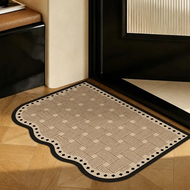 Farman Entrance Mat, Modern Luxury Texture Design, Water Absorbent, Anti-Slip, Durable, Ideal for Entryway, Hallway, Living Room Decor, Entrance Doormat