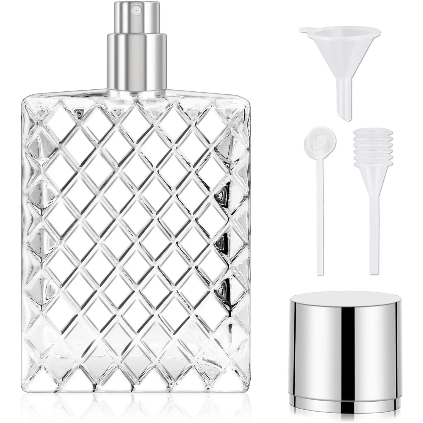 Glass Perfume Bottles Empty Refillable, 50ml /1.7oz Atomizer Sprayer for Perfume, Cologne Bottles Empty with Perfume Dispenser