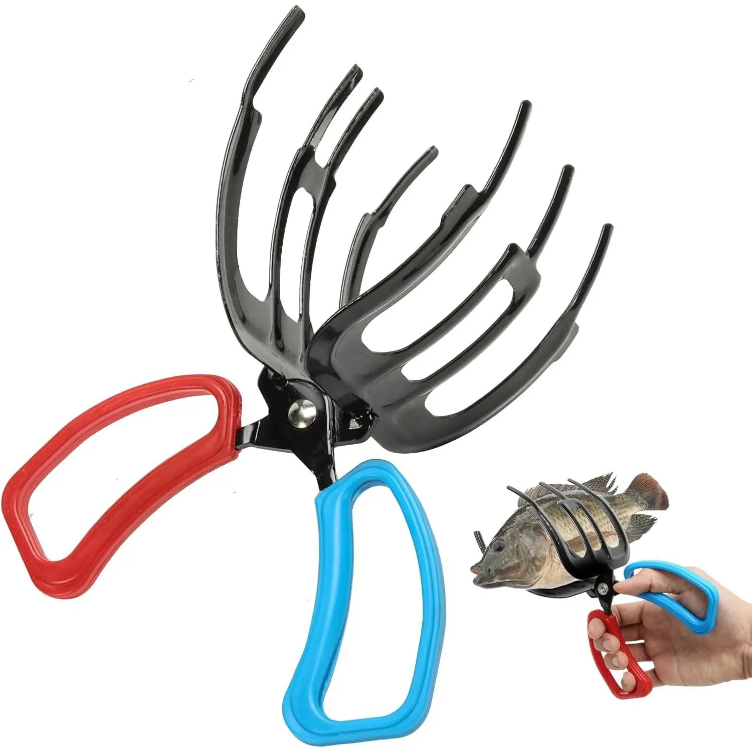 Fish Claw Gripper, Fishing Pliers Gripper, Claw Fish Gripper, Metal Fish Control Clamp Tong Tackle Tool, Multi-Functional Lightweight Non-Slip Fish Claw Gripper for Catch Fish Fishing AccessoriesGift