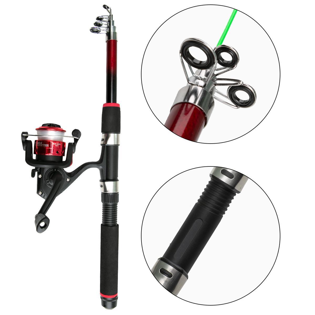 1.8 m Telescopic Fishing Rod and Reel Accessories Set, Fishing Gear, Portable Travel Fishing Pole Set, Fishing Accessories for Outdoor Fishing, Fishing Hook Set, Fishing Swivels Snap, Fishing Supplies