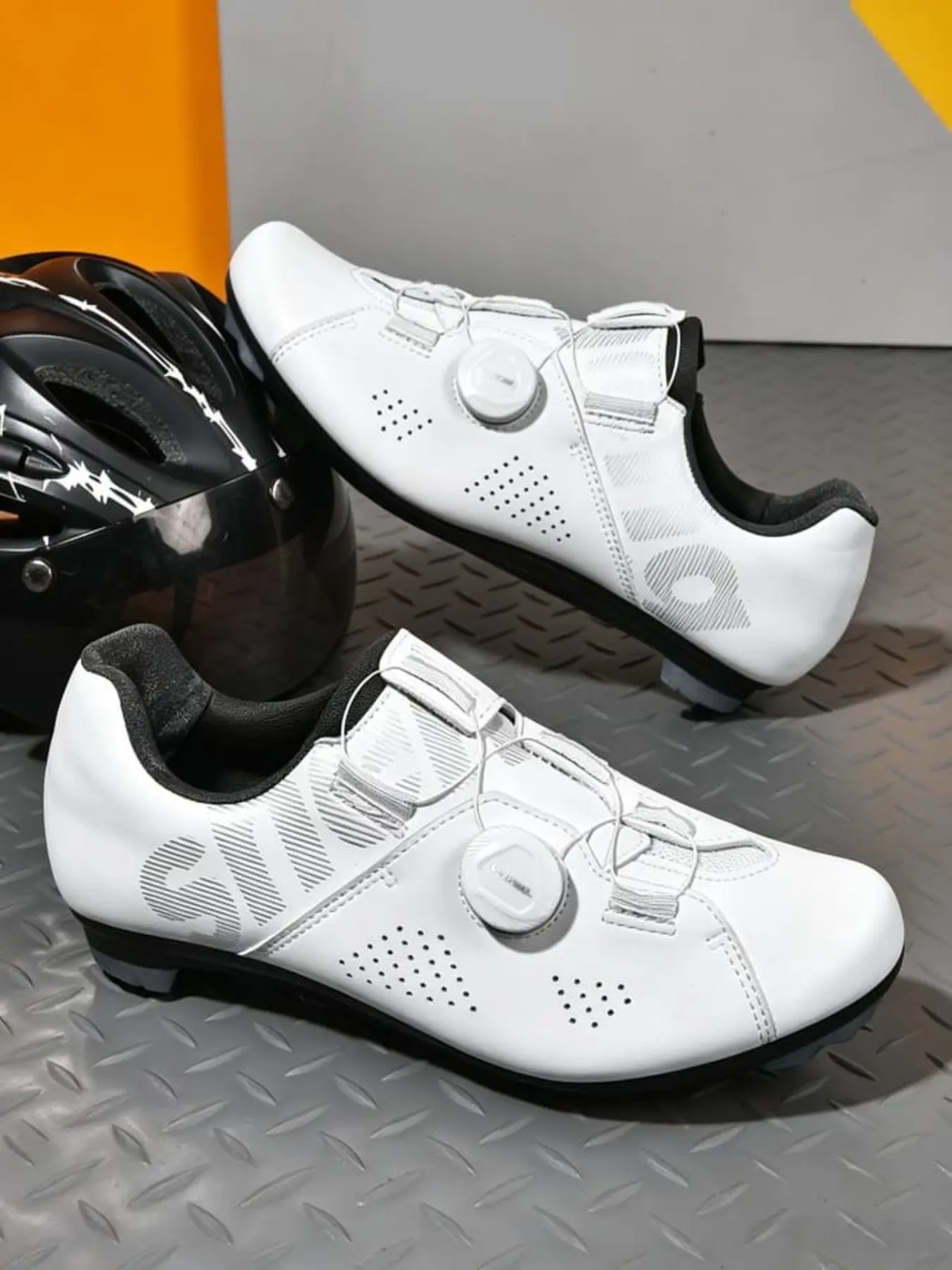 Unisex Cycling Lock Shoes Protective Toe Firm Support Dynamic Sport Style For Outdoor Fitness Daily Riding