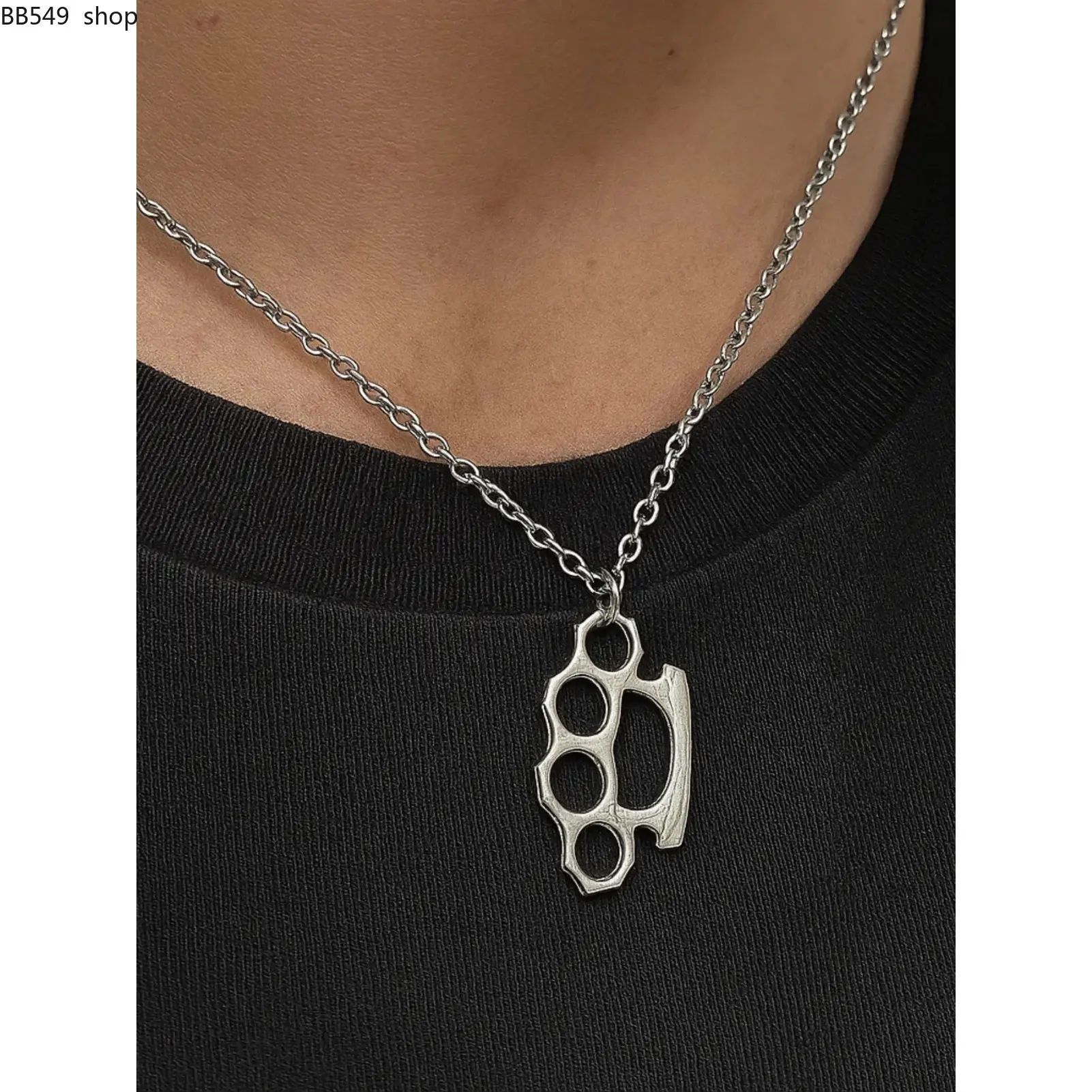 1 Piece Knuckles Pendant Necklace for Women Men Neck Chain Vintage Summer Gothic Goth Jewelry Trend Gothic Mystery Jewelry