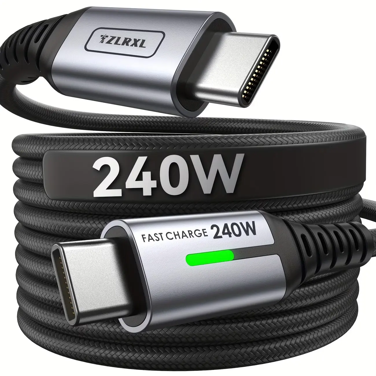240W Fast Charge Super Fast Charging High-Speed Data Transfer Cable, Durable USB Type-C to Type-C Cable, Compatible with Samsung, MacBook and Other USB-C Devices