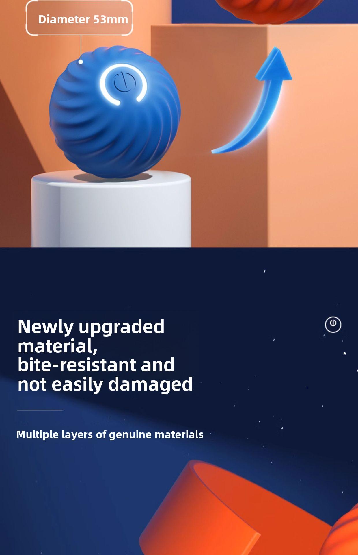 Gravity Jumping Ball Smart Rechargeable Pet Toy Automatic Rolling Interactive Chase Ball for Dogs Cats Livestock Prod with Flexible Shaft pet stuff dog pepper spray dog bugs detector reverse slow feeder shaped harness raised food bowl surprise gift k9