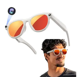 Audio Smart Glasses with Camera, Video / Audio Recording, 2MP Anti-Shake Camera Build-in, AI Sunglasses ,Support AI Voice Assistant ,Ai Object Recognition ,Hands-Free Call ,Music Control ,Smartglasses , 40g Ultra-Lightweight, Multifunctional Smart Glasses