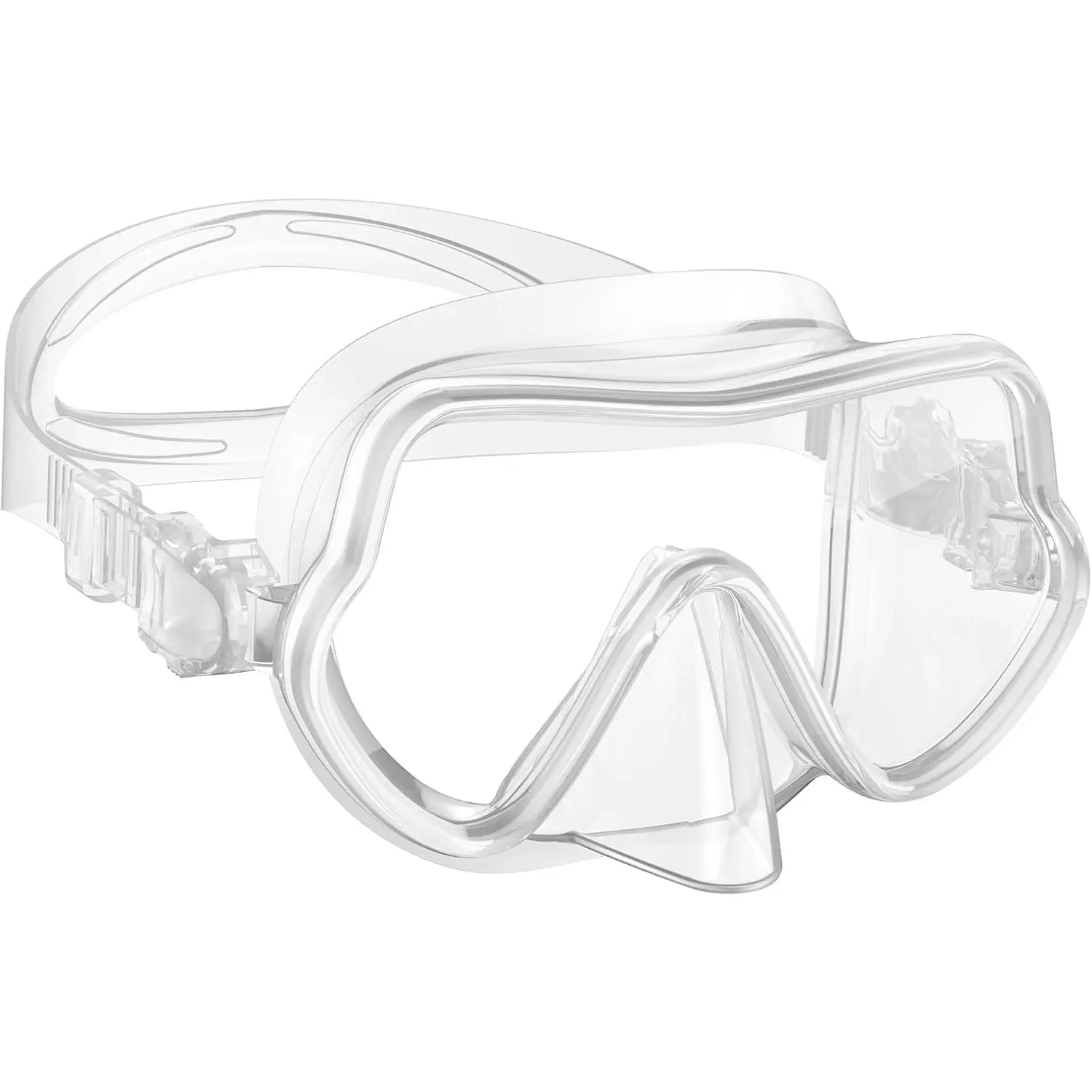 STOO Frameless Tempered Glass Sim Goggles ith Nose Cover, Unisex Adult