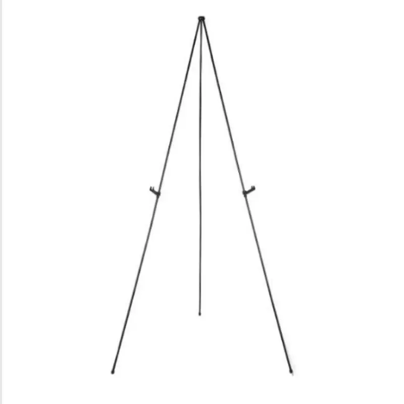 Portable Folding Easel Stand, Lightweight Floor Poster Display Rack, Tripod Base, Steel, Easy to Carry, Ideal for Art Shows