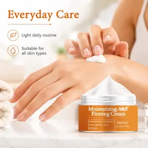Trstay Turmeric Firming Cream, Moisturizing & Firming, Kaolin, Calendula, Vitamin C, Retinol, Hyaluronic Acid, All Skin Types