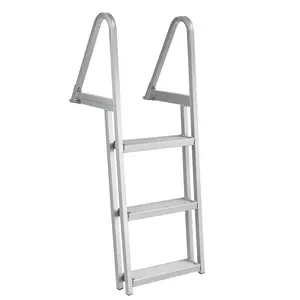 Removable Aluminum Dock Ladder – 4 & 5 Step, Wide Non-Slip Stairs, 350-500 lbs Capacity – Heavy-Duty Anti-Corrosion Marine Boarding Ladder with Handrails for Pontoon Boats, Lakes, Pools, Docks & Piers