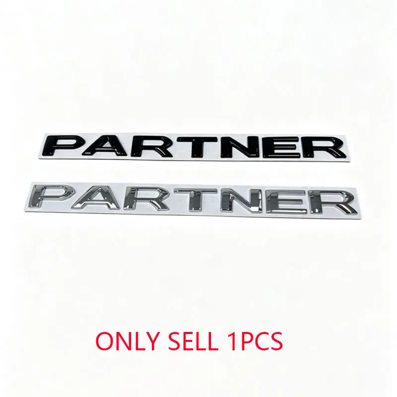 1pcs For Peugeot Partner Logo Camper Cargo Van MK3 Lettering Metal Badge Stickers Car Rear Trunk Body Emblem Auto Accessories