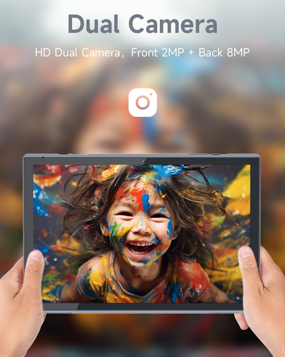 10.1 Inch Android Tablet 2GB RAM 32GB ROM 1TB Expandable Quad-Core 6000mAh Battery 8MP Camera WiFi IPS HD Touch Screen