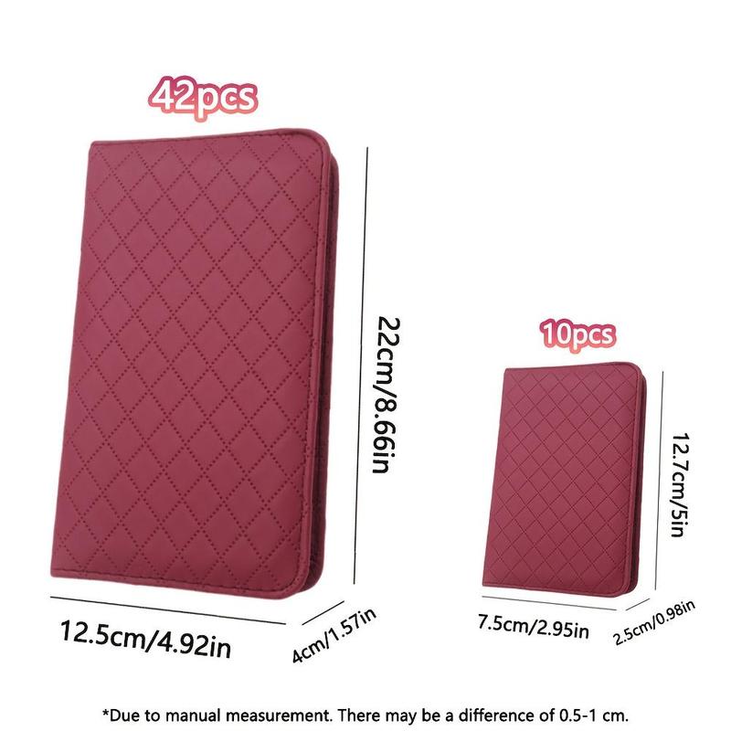 Professional Nail Clipper Set with Leather Storage Case, 10/42pcs Stainless Steel Nail Clippers Kit, Cuticle Pusher, Manicure & Pedicure Tool for Home & Salon Use