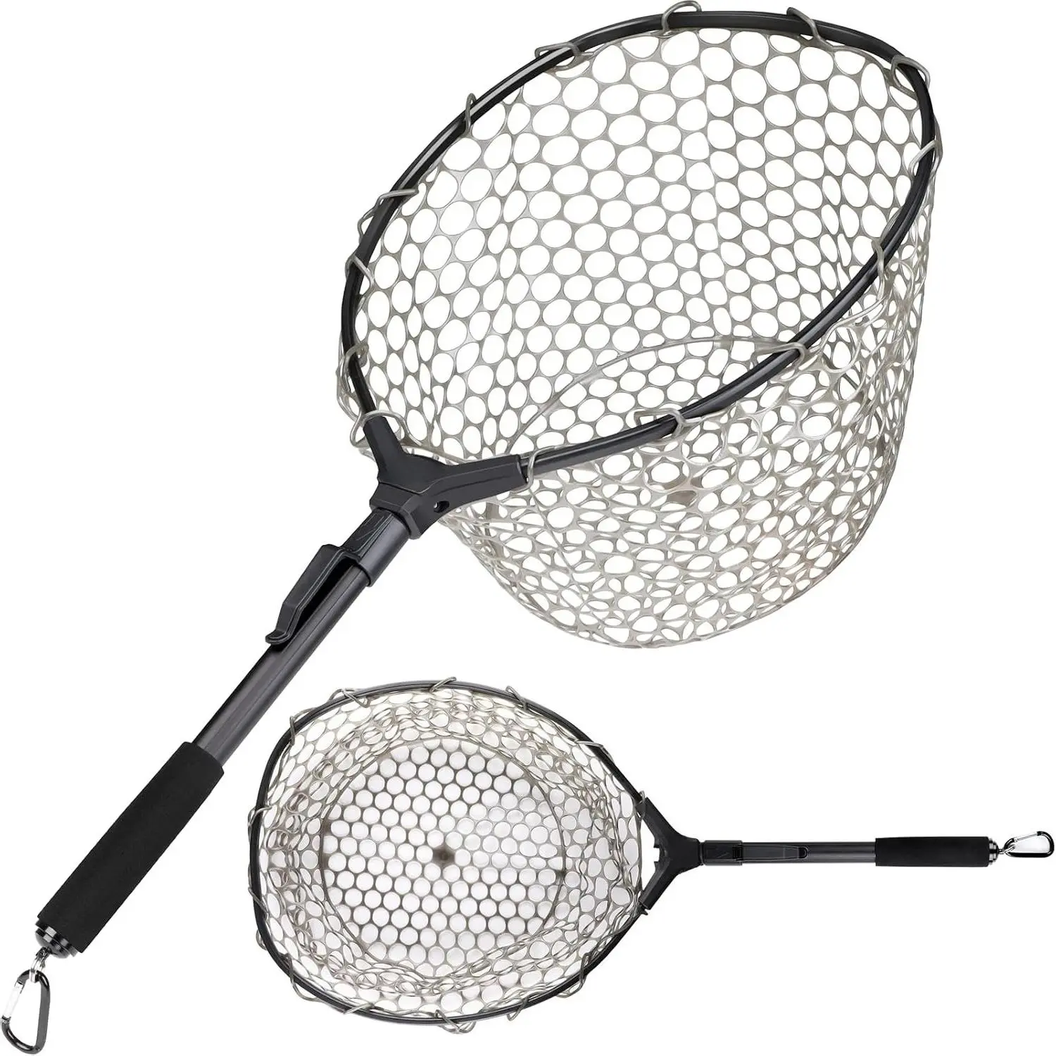 Fly Fishing Net, Bass Trout Landing Net, Folding Fishing Nets Fresh Water, Safe Fish Catching or Releasing