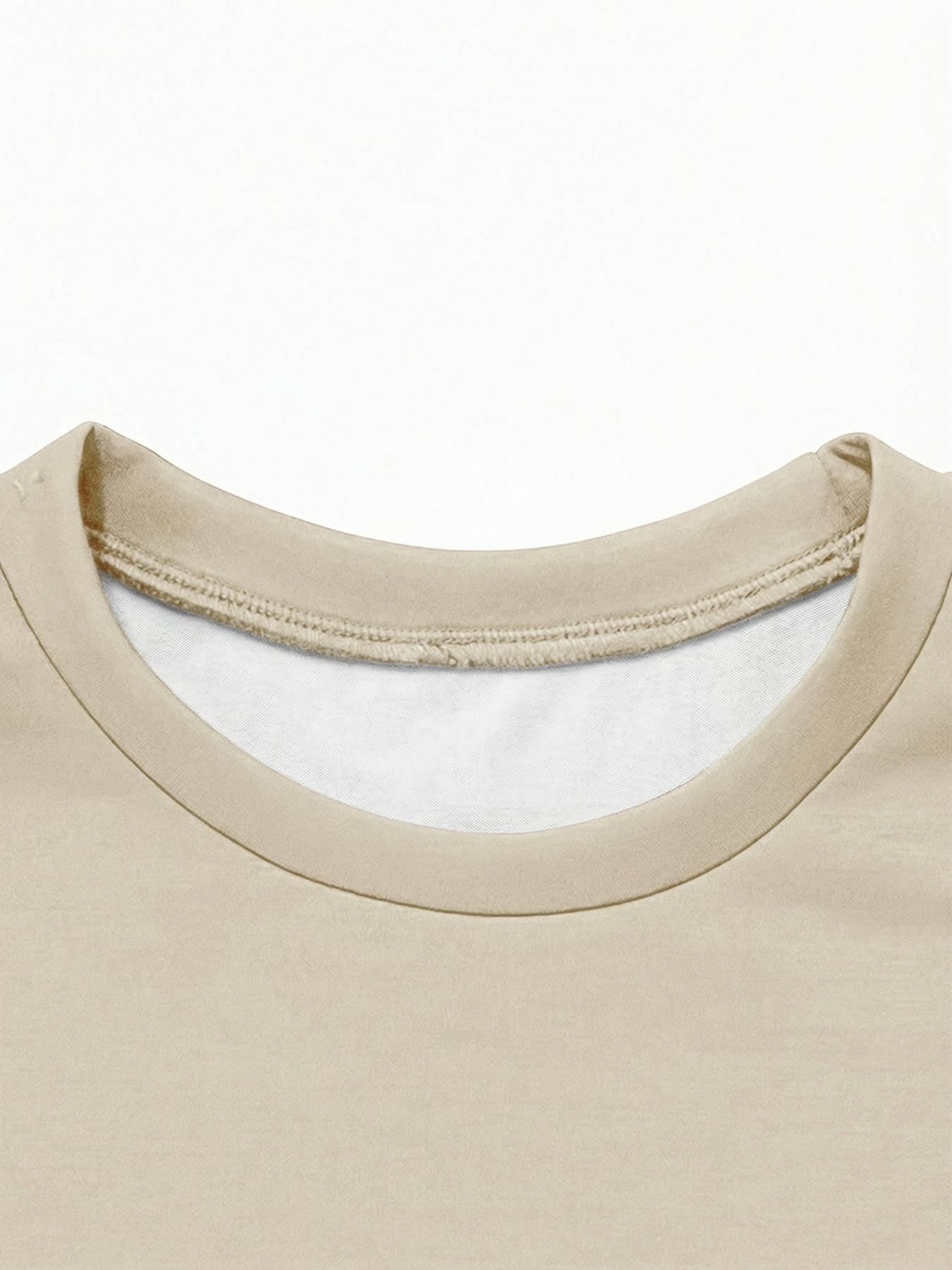 Women's Basic Solid Color Loose Long Sleeve Top & Exposed Stitches Trousers Co-ord (B), Lightweight Round Neck Top & Wide Leg Trousers Two Piece Outfits