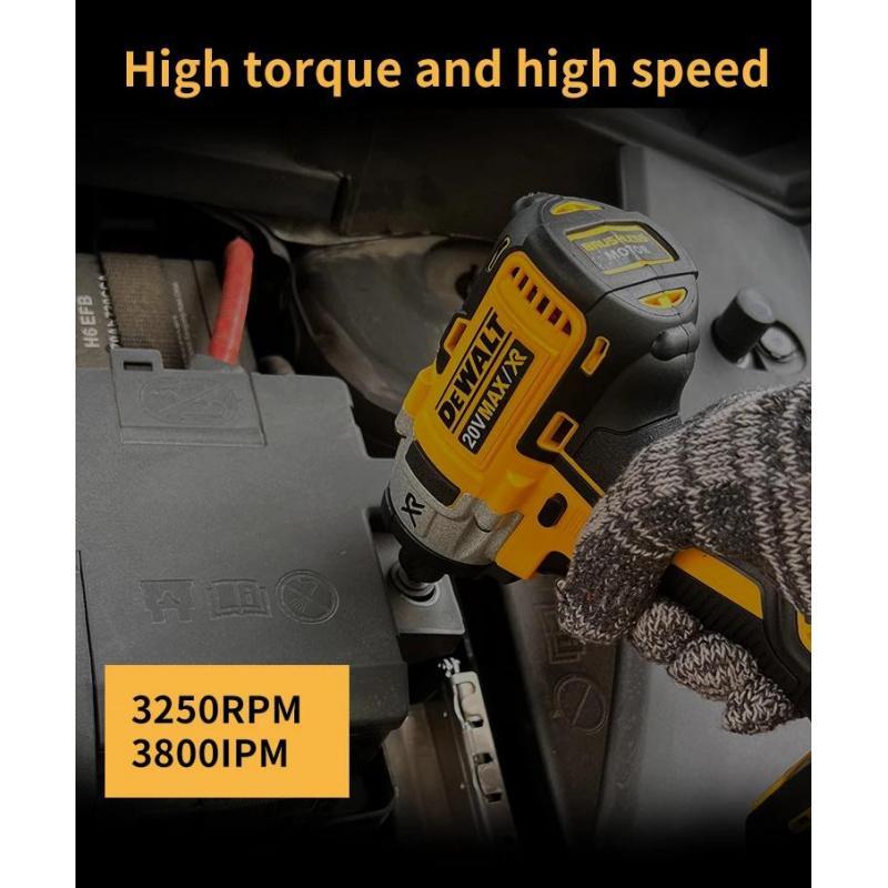 DEWALT DCF887 Brushless Cordless Impact Drill LED Light 20V Lithium Battery High Torque 3250RPM  Screwdriver Electric Tools