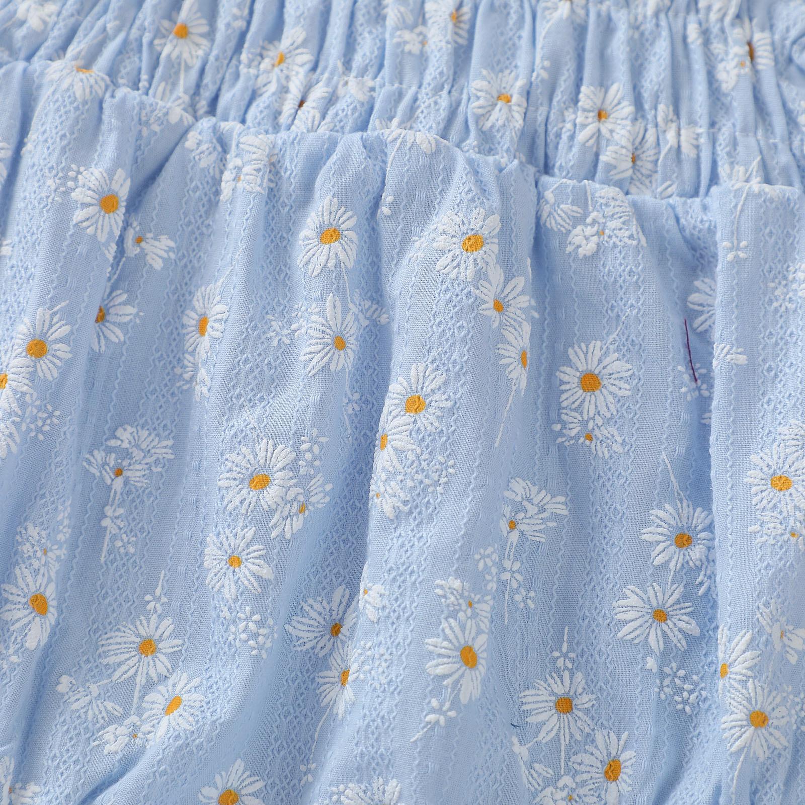 Newborn Baby Girl Bodysuit Sleeveless Daisy Pattern Halter Frill Romper  Jumpsuit with Headband Summer Clothes Set