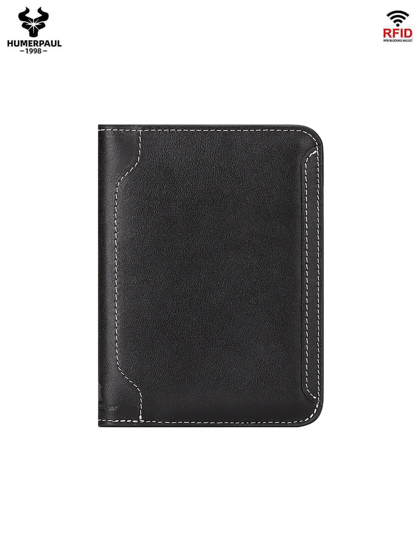 HUMERPAUL Men Vintage Simple First Layer Leather Passport Case Travel Document Holder Business Trip Gift Vacation Essential