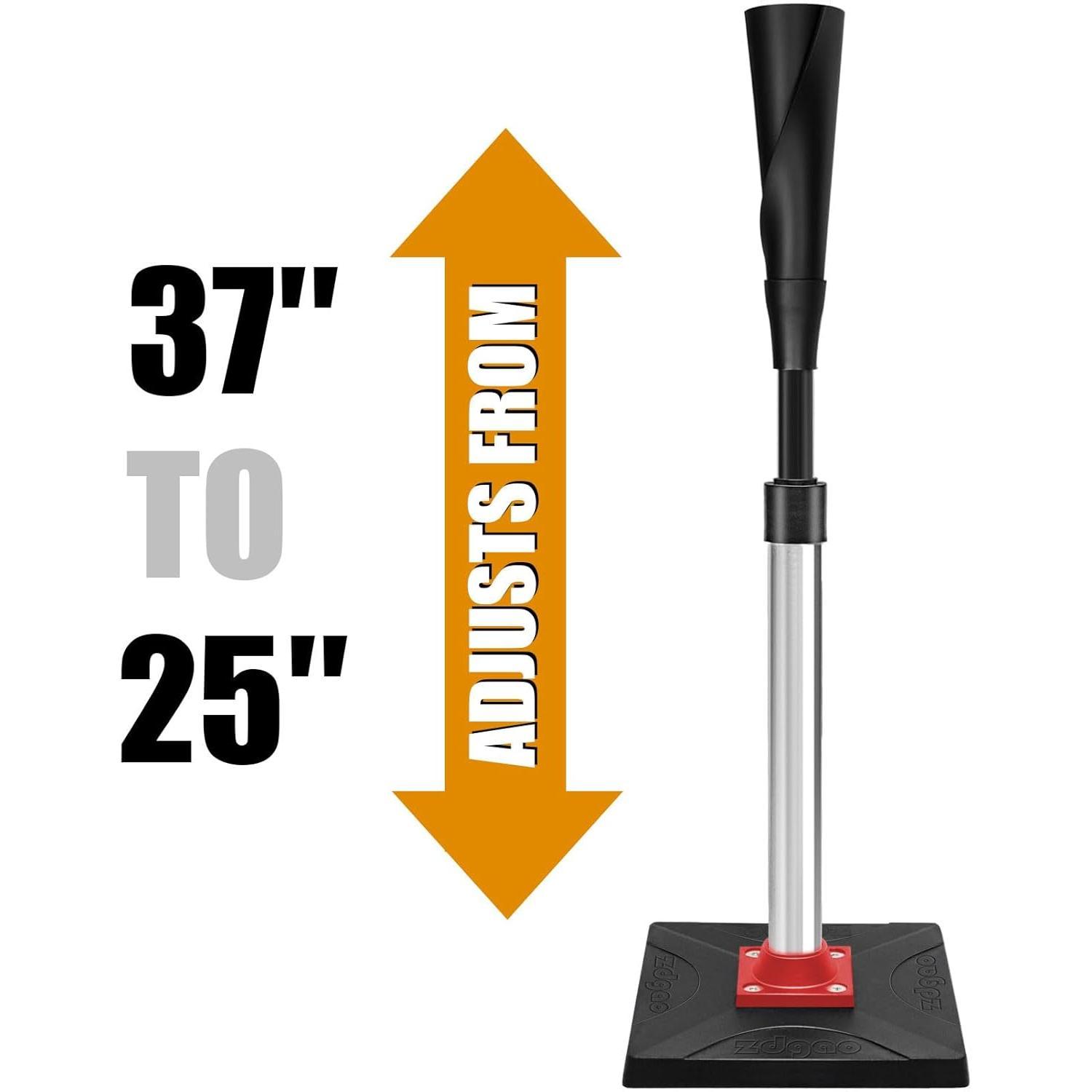 Baseball/Softball Batting Tee-(23"-37") Height Adjustable Portable Baseball Tee with Removable Rubber Top and Heavy Duty Base for Ages Baseball/Softball Batting Tee-(23"-37") Height Adjustable Portable Baseball Tee with Removable Rubber Top and Heavy Duty Base for Ages