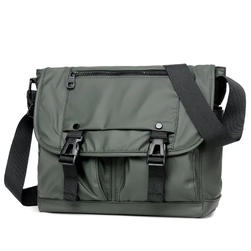 Men's Waterproof Nylon Messenger Bag, Casual Crossbody Shoulder Sling Bag for Students, Daily Commute and Campus Use, Spacious Multi-Pocket Storage, Lightweight Wear-Resistant Fabric,Adjustable Strap,Secure Zipper Closure,Durable All-Match Daily Carry Bag