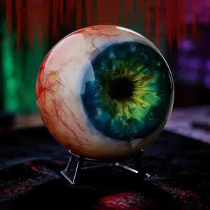 Hyper Realistic Monster Eye Decoration, 3D Gothic Monster Eye Sculpture, Resin Figure, Sculpture Desk Decor, Unique Horror Gift, Perfect for Halloween, Graduation, Festive Gifts, Decorative Home Ornament